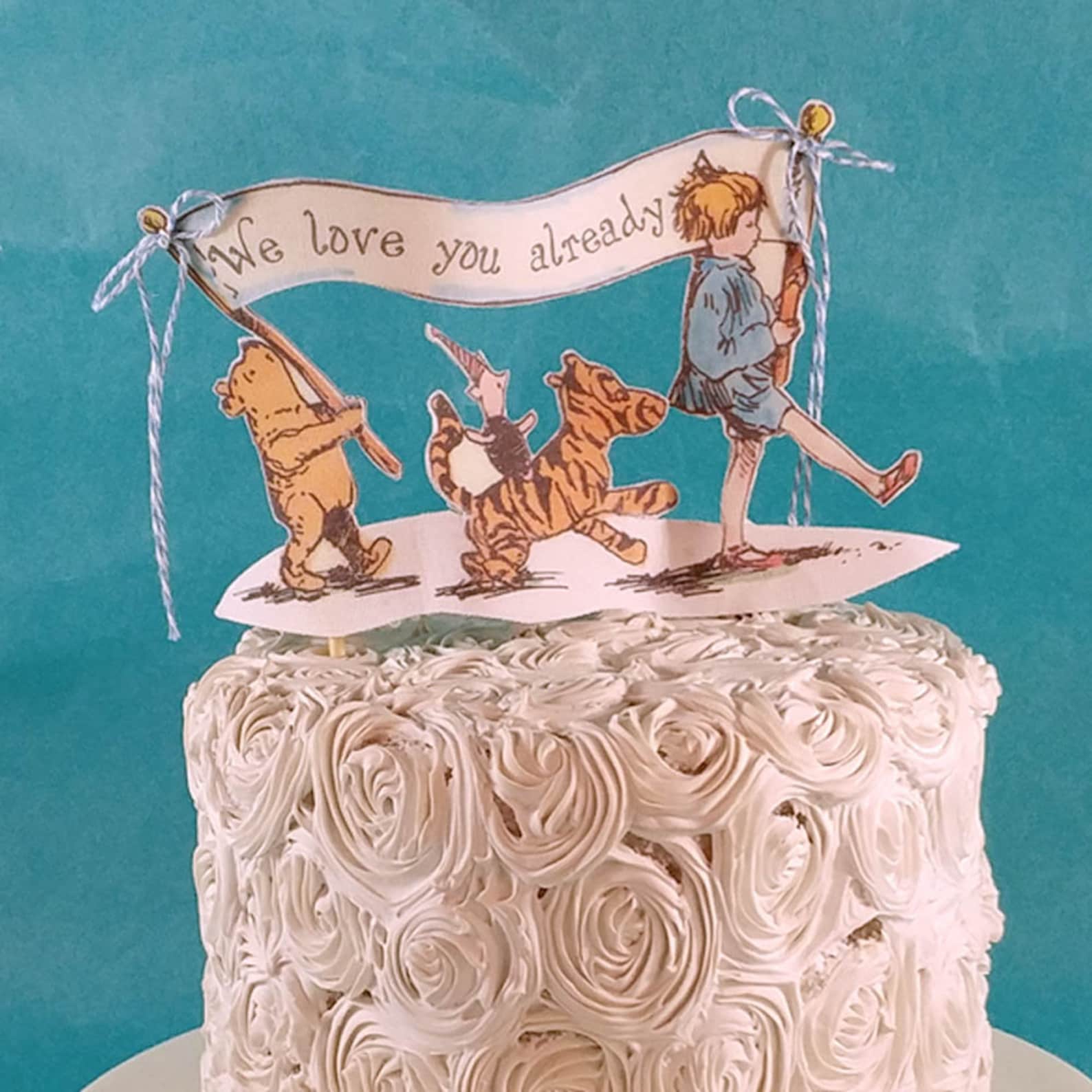 Classic Pooh Bear Cake Topper Fabric Winnie the Pooh Baby Etsy — free download