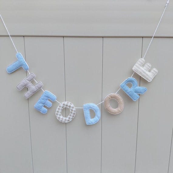 Custom Fabric Name Banner, Nursery Decor, Photo Prop
