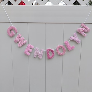 Custom Fabric Name Banner: Nursery Room Decor, Photo Prop image 10