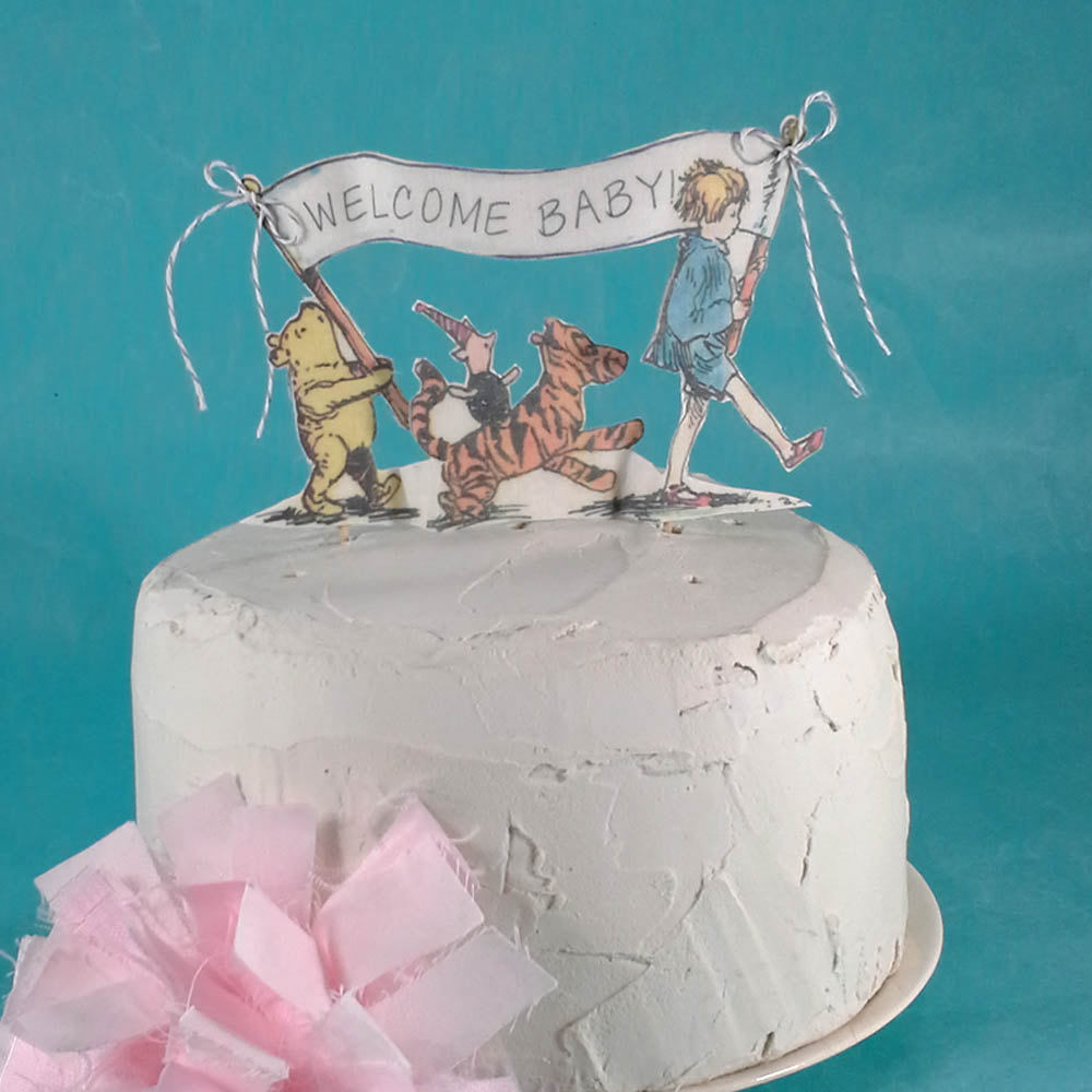 Classic Pooh Bear Cake Topper Fabric Winnie The Pooh Baby Etsy Classic Pooh Bear Cake Topper Fabric Winnie The Pooh Baby Etsy