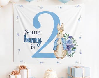 Custom Some Bunny is Two Banner, Some Bunny is Two Decor, Bunny 2nd Birthday, Some Bunny is Two, 2nd Birthday, Some Bunny, Bunny Birthday