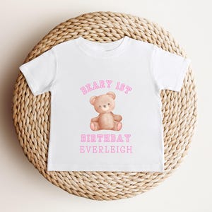 Custom Beary First Birthday Shirt, Bear 1st Birthday Shirt, 1st Birthday Outfit, Teddy Bear 1st Birthday, Beary First Birthday, 1st Birthday