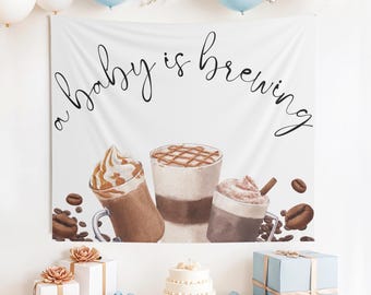 Baby is Brewing Sign, A Baby is Brewing Banner,  Coffee Theme Baby Shower, A Baby is Brewing Coffee, A Baby is Brewing, Baby Shower