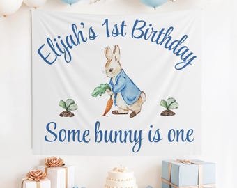 Custom Some Bunny is One Banner, Some Bunny is One Sign, Bunny 1st Birthday, Some Bunny is One Decorations, 1st Birthday Boy, 1st Birthday