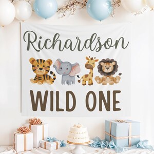 Custom Wild One Banner, Wild One Sign, Wild One Party, Wild One Decor, Jungle Party Banner, Wild One, 1st Birthday, Safari Birthday