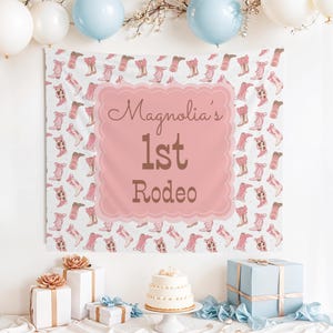 Custom First Rodeo Banner, Personalized 1st Rodeo Banner, Rodeo First Birthday Banner, My First Rodeo, Cowgirl Birthday, 1st Birthday