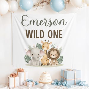 Custom Wild One Banner, Personalized Wild One Sign, Wild One Party Decor, First Birthday Banner, Jungle 1st Birthday, Wild One, 1st Birthday