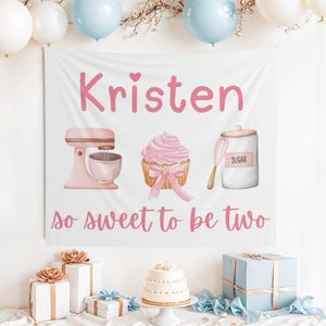 Banderole personnalisée Sweet to Be Two, Two Sweet Welcome, Two Sweet, décoration de fête Two Sweet To Be