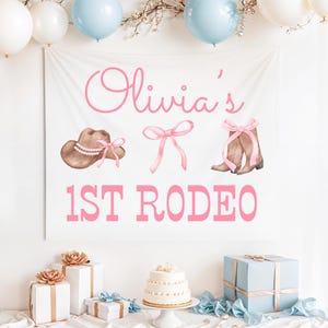 Custom First Rodeo Banner, Personalized 1st Rodeo Banner, Rodeo First Birthday Banner, My First Rodeo, Cowgirl Birthday, 1st Birthday
