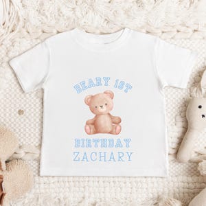 Custom Beary First Birthday Shirt, Bear 1st Birthday Shirt, 1st Birthday Outfit, Teddy Bear 1st Birthday, Beary First Birthday, 1st Birthday