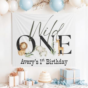 Custom Wild One Banner, Personalized Wild One Sign, Cake Smash Backdrop, Wild One Party Decor, First Birthday Banner, Wild One, 1st Birthday
