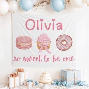 Custom So Sweet to Be One Banner, Sweet One Birthday Banner, Sweet One Party Decor, 1st Birthday Banner, Sweet One, 1st Birthday, Donut Bday