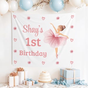 Custom Ballerina Birthday Banner, Ballerina First Birthday, Ballerina Birthday Party Decor, Tutu Cute, Ballet Birthday, 1st Birthday