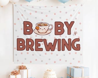 Baby is Brewing Sign, A Baby is Brewing Banner, Tea Baby Shower, Tea Party Shower, Baby is Brewing, A Baby is Brewing, Baby Shower