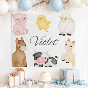 Benutzerdefinierte Bauernhof Geburtstagsbanner, Barnyard Geburtstagsbanner, Bauernhof Geburtstagsparty, Bauernhof Zeichen, Farm Geburtstag Dekor, Barnyard Geburtstag