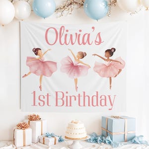 Custom Ballerina Birthday Banner, Ballerina First Birthday, Ballerina Birthday Party Decor, Tutu Cute, Ballet Birthday, 1st Birthday
