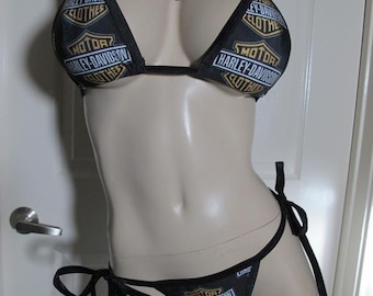 Harley Thong Bikini Biker Girl Exotic Dancewear Hot Stripper Outfit Exoticwear