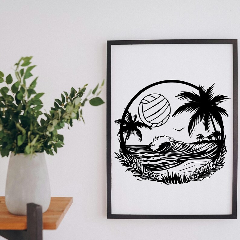 190 Beach Scene Bundle Svg, Dxf, Eps, Ai, Pdf, Jpg, Png Grayscale Burn ...