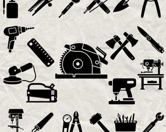320 Mechanic Tools Bundle Svg, Dxf, Eps, Ai, Pdf, Jpg, Png Grayscale Burn Image Cut Vector Cnc Wood Cut Cricut Hand Tool Silhouette