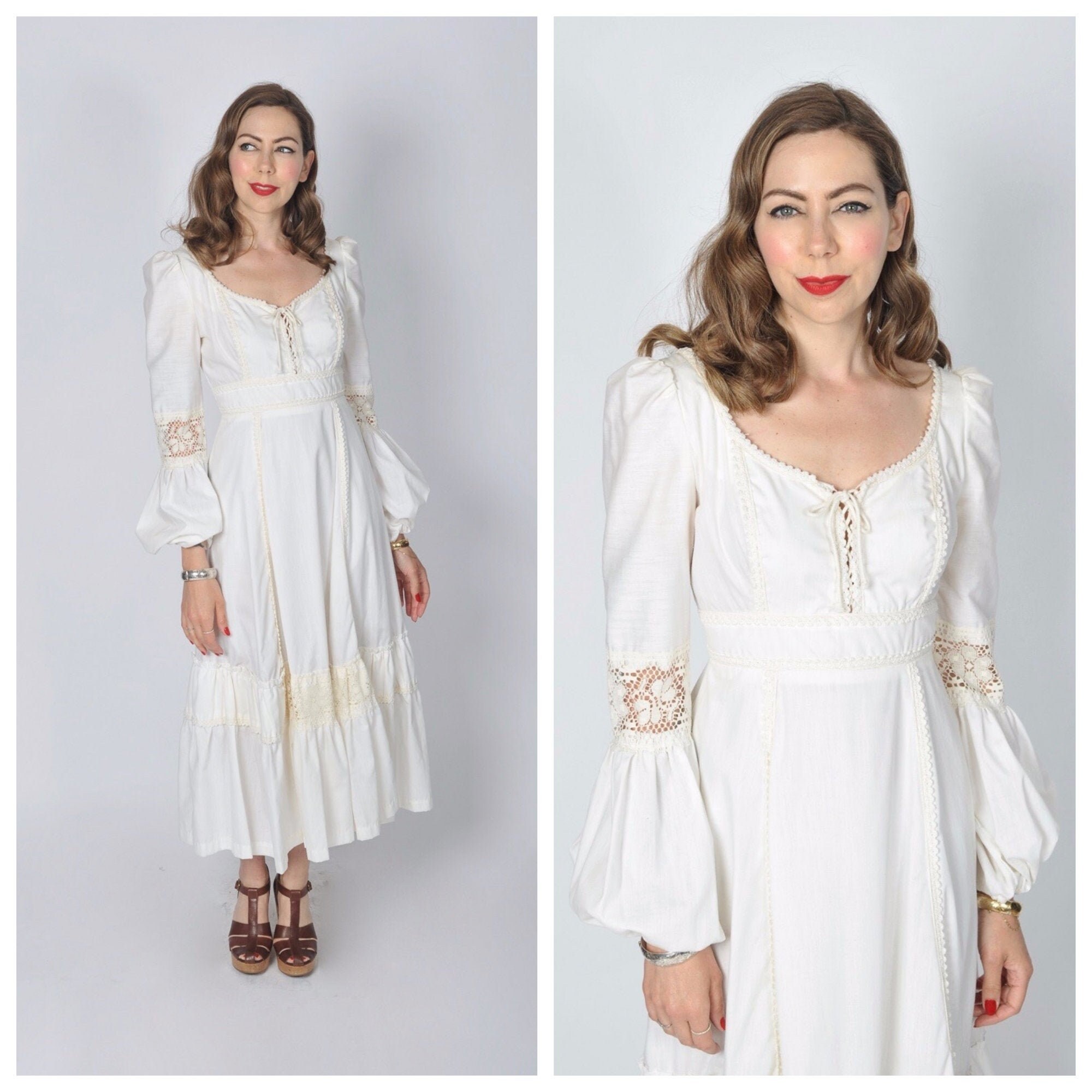 cream boho maxi dress