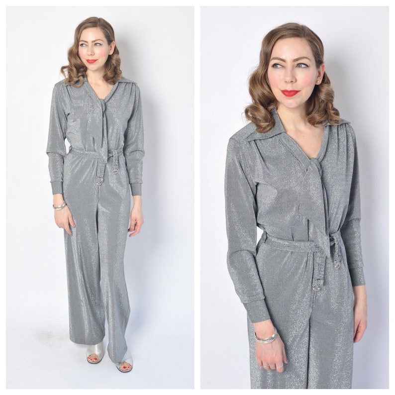 silver disco jumpsuit