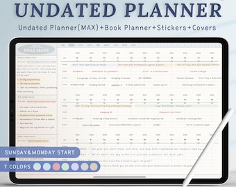 Undated Weekly Max, All in one Planner, Digital Planner, Goodnotes Planner, iPAD Daily Templates,  Notability, Book Planner, PDF Templates