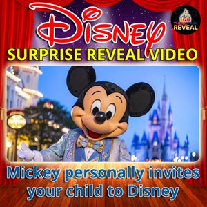 Disney Surprise Trip Video - Personalized Disney Reveal For Disney Vacation - Mickey Invites Your Loved Ones To Disney