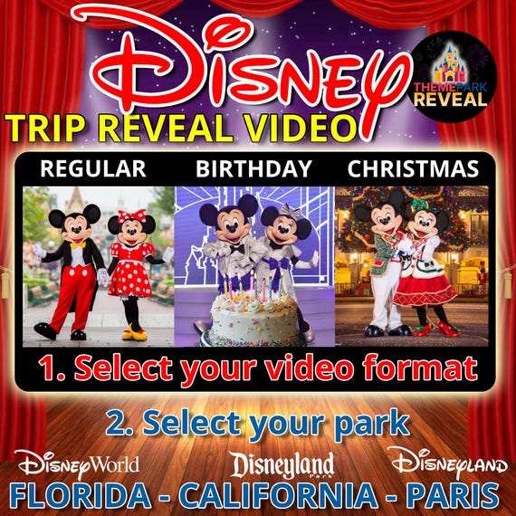 Magical Disney Vacation Trip Reveal Video - Professional, Customised Surprise Video - Mickey Mouse Says Children's Names - Disney Video