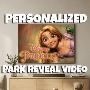 Gepersonaliseerde Disney Trip Reveal-video, aangepast prinsesbericht voor Disneyworld, Disneyland Surprise-vakantieaankondiging, digitale download