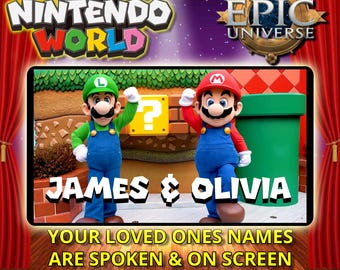 Super Mario World Universal Orlando Epic Nintendo Personalized