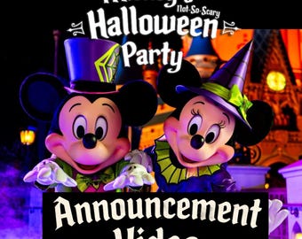Vídeo personalizado de revelación del viaje de Halloween a Disney / Invitación personalizada con la voz de Mickey Mouse / Anuncio sorpresa de Disneyworld / Regalo familiar de MNSSHP