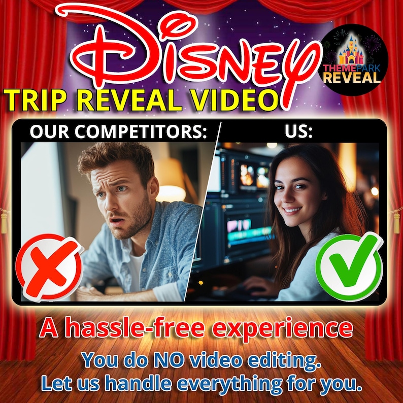 Unlike some competitors, we require you to do no video editing.  We handle the entire video production, giving you a hassle-free experience.