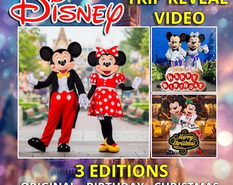 Disney Trip Reveal Video | Personalized Kids Surprise | Custom Family Vacation Announcement | Digital Download