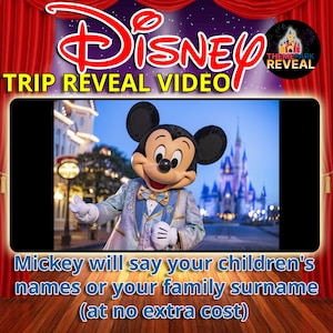 Mickey Mouse will mention your children's names twice in the video.  Alternatively, he can say your surname.  This feature comes at no extra cost.