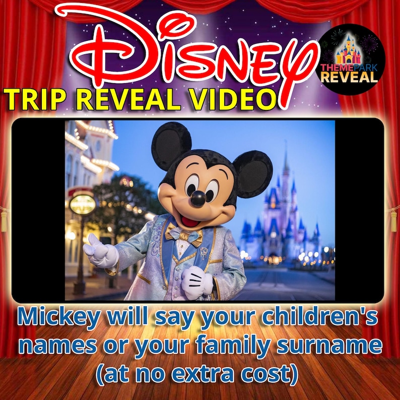 Mickey Mouse will mention your children's names twice in the video.  Alternatively, he can say your surname.  This feature comes at no extra cost.