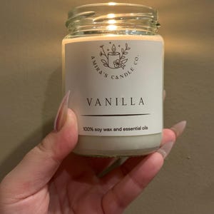 Vanilla Scented Soy Wax Candle