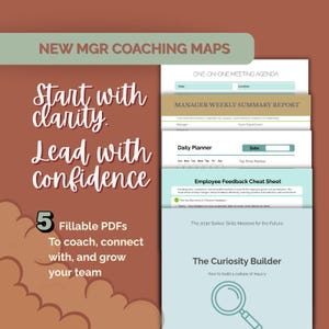 Coaching Maps for Managers | A Full Leadership Bundle (Fillable PDF)