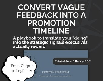 Promotion Readiness Toolkit | Manager to Executive Career Plan PDF