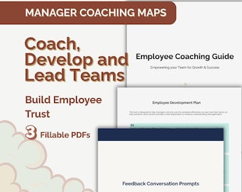 Employee Coaching Pack | Development, Feedback Prompts for Managers (PDF Pack)