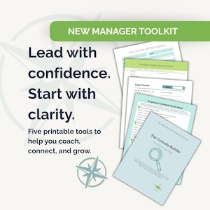 New-Manager-Toolkit | 5 Coaching-Tools für 1:1s, Feedback & Klarheit durch Ihre Führung Map™ (PDF Set)