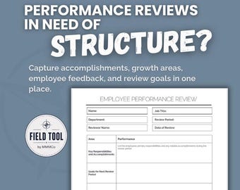 Performance Review Form: Employee Evaluation, PDF Doc Template