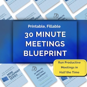 Effizienter Meeting Blueprint ™ | Führe konzentrierte, zielgerichtete Meetings durch | Druckbares Führungs-Tool aus der Your Guidellation Map™ (Digitales PDF)