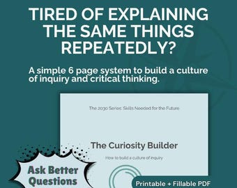 The Critical Thinker | Curiosity Builder for Managers 2030 Skills (Fillable PDF)