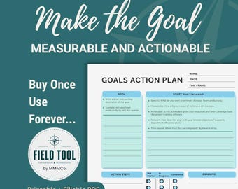Goal Worksheet | 1-Page Manager Action Plan (PDF)