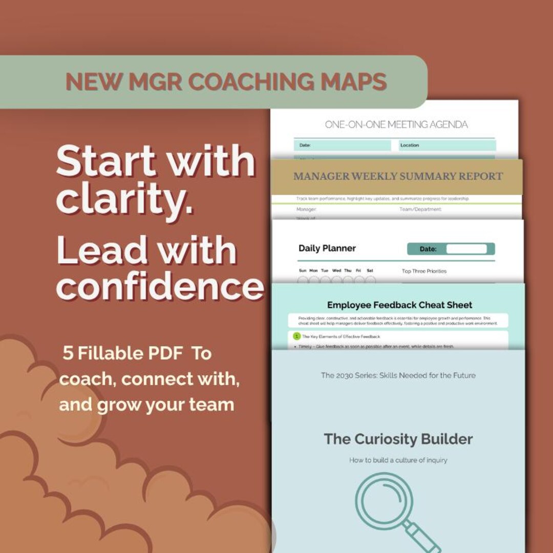 Coaching Maps for Managers | A Full Leadership Bundle (fillable PDF) - Etsy