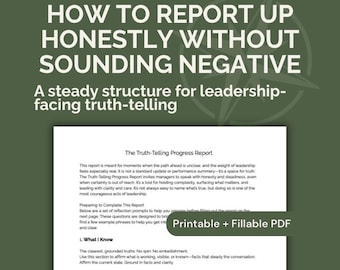 Weekly Status Report, Team Report, An Honest Assessment of Progress Summary for Execs (Fillable PDF)