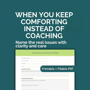 Employee Coaching Template | Training and Development Guide (PDF)
