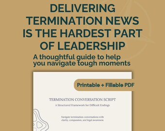 HR Termination Framework | Compassionate & Legally‑Aware Template (Fillable PDF)