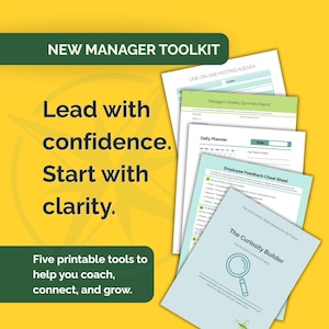New Manager Toolkit | 5 Coaching Tools for 1:1s, Feedback & Clarity from Your Leadership Map™ (PDF Set)