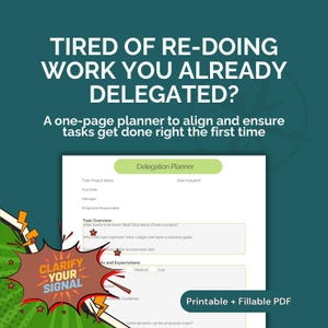 Delegierungsplanung | Stop the Guesswork Template für Businessgründer (PDF)